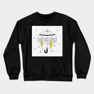 Old school tattoo umbrella Crewneck Sweatshirt